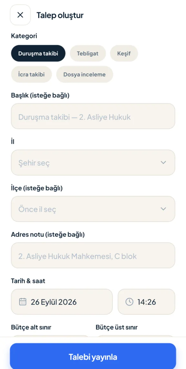 Ne istediğini net anlat — ekran görüntüsü